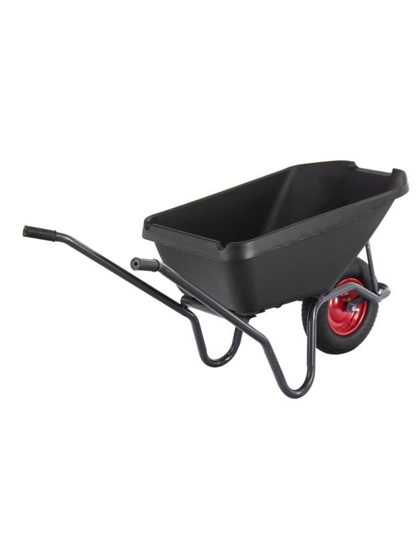 Тачка садовая и строительная Сибртех с пластик корыт 175кг объем 90л 68919