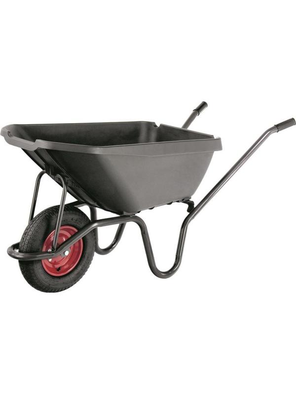 Тачка садовая и строительная Сибртех с пластик корыт 175кг объем 90л 68919