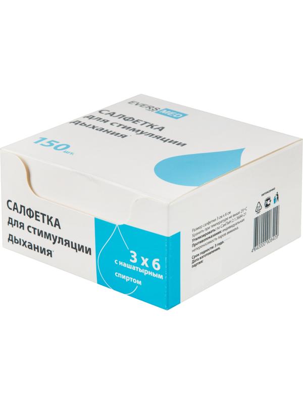 Салфетки для стимуляции дыхания 3x6см EVERS Life/EVERSMED 150шт/уп
