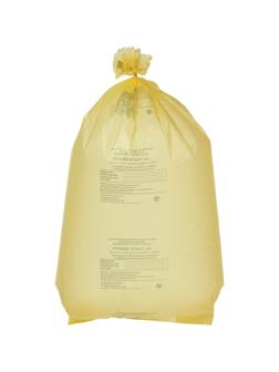 Пакет для мед.отходов кл.Б желтый 700х1100х18мкм, 110л,100 шт/уп, Респект