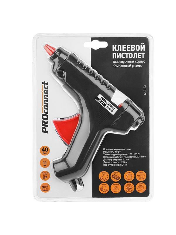 Пистолет клеевой ProConnect 40 Вт, 11 мм (12-0103)