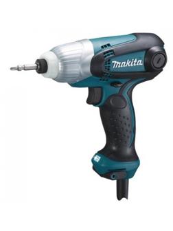 Шуруповерт сетевой ударный MAKITA 230Вт, 100Нм, шестигранник,свет (TD0101F)