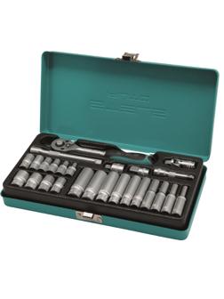 Набор головок торцевых с трещоткой Stels. 1/4. 26 предметов (13574)