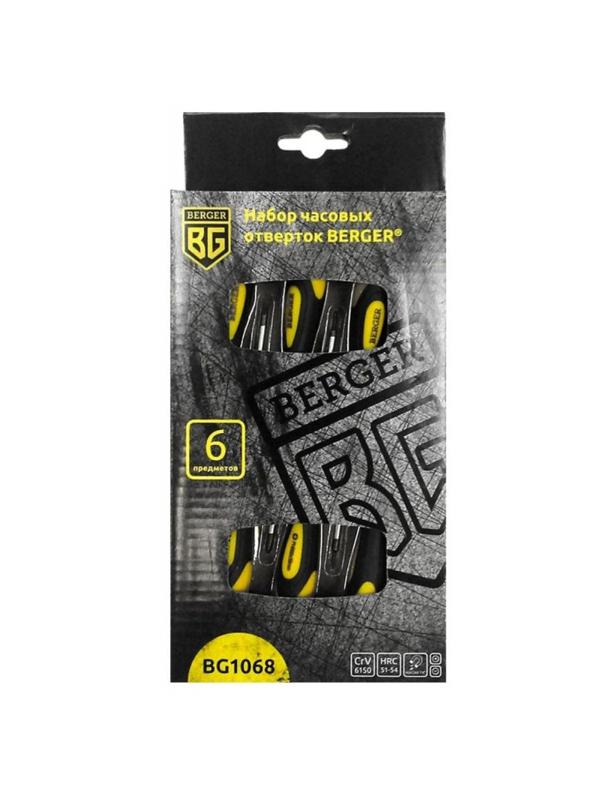 Набор отверток часовых 6 предметов BERGER BG1068