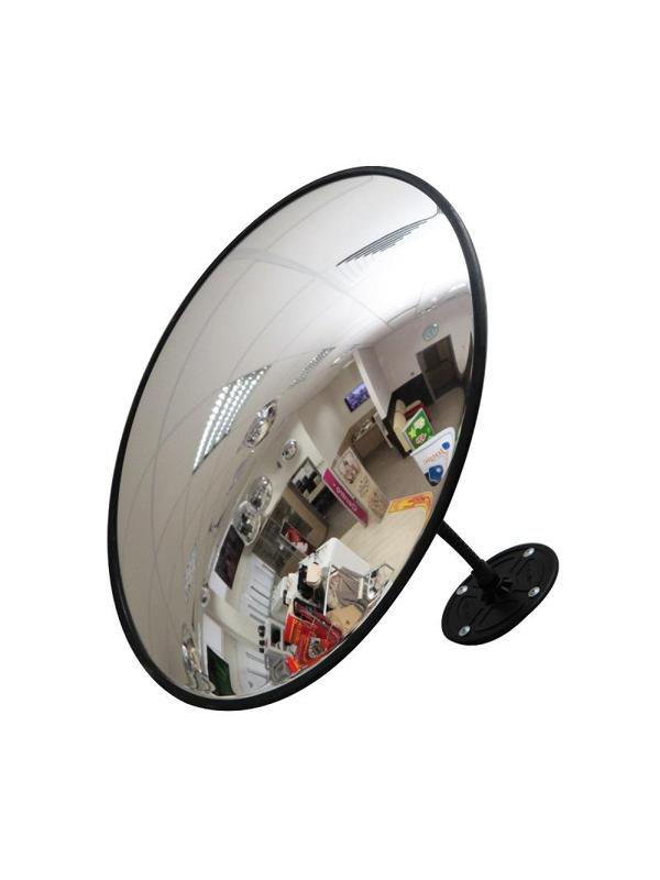 Зеркало круглое противокражное обзорное 430 мм с черным квитомвнутреннее