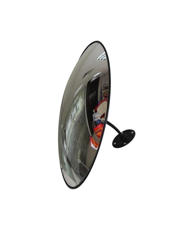 Зеркало круглое противокражное обзорное 430 мм с черным квитомвнутреннее