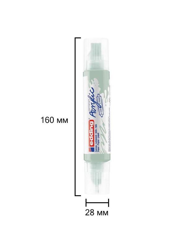 Маркер акриловый двусторонний 3D Edding 5400/928. 2-3, 5-10 мм. Цвет Мята