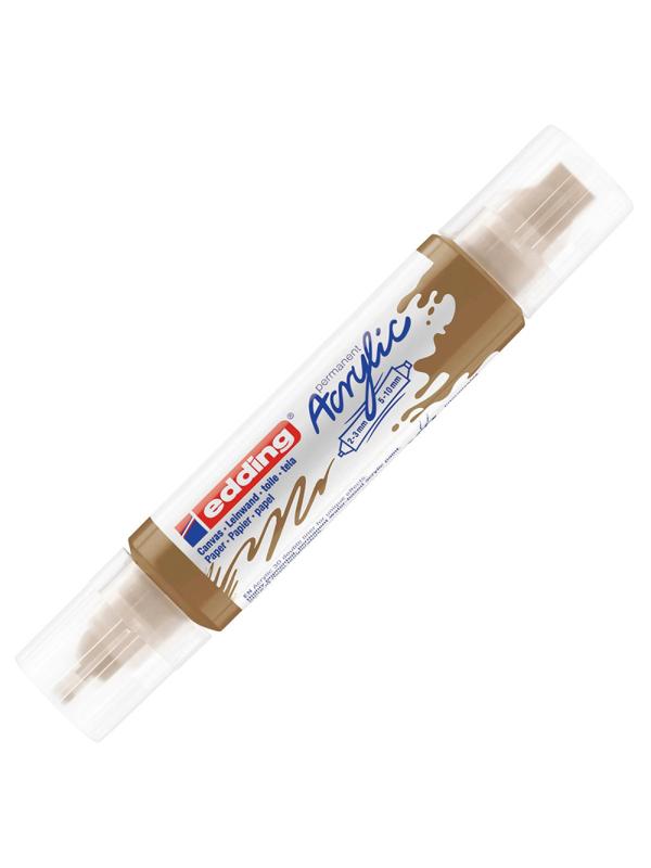 Маркер акриловый двусторонний 3D Edding 5400/924.2-3,5-10мм.Золотой/Gold