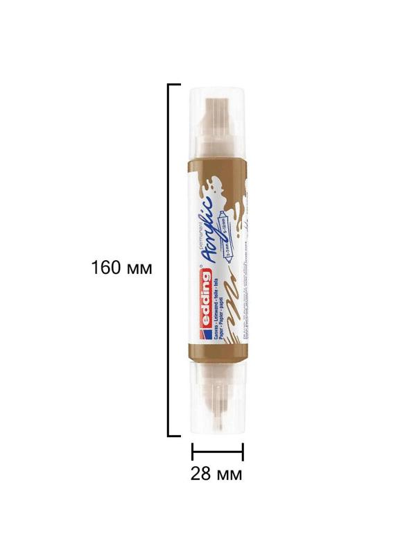 Маркер акриловый двусторонний 3D Edding 5400/924.2-3,5-10мм.Золотой/Gold