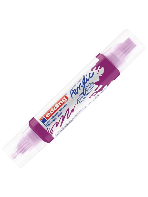 Маркер акриловый двусторонний 3D Edding 5400/910.2-3, 5-10мм.Ягодный/Berry