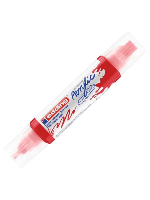 Маркер акриловый двусторон.3D Edding5400/902.2-3,5-10мм.Красный/Trafficred