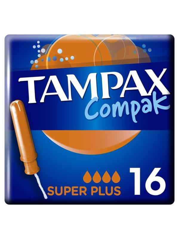 Тампоны TAMPAX Compak Super Plus Duo с аппликатором 16шт/уп