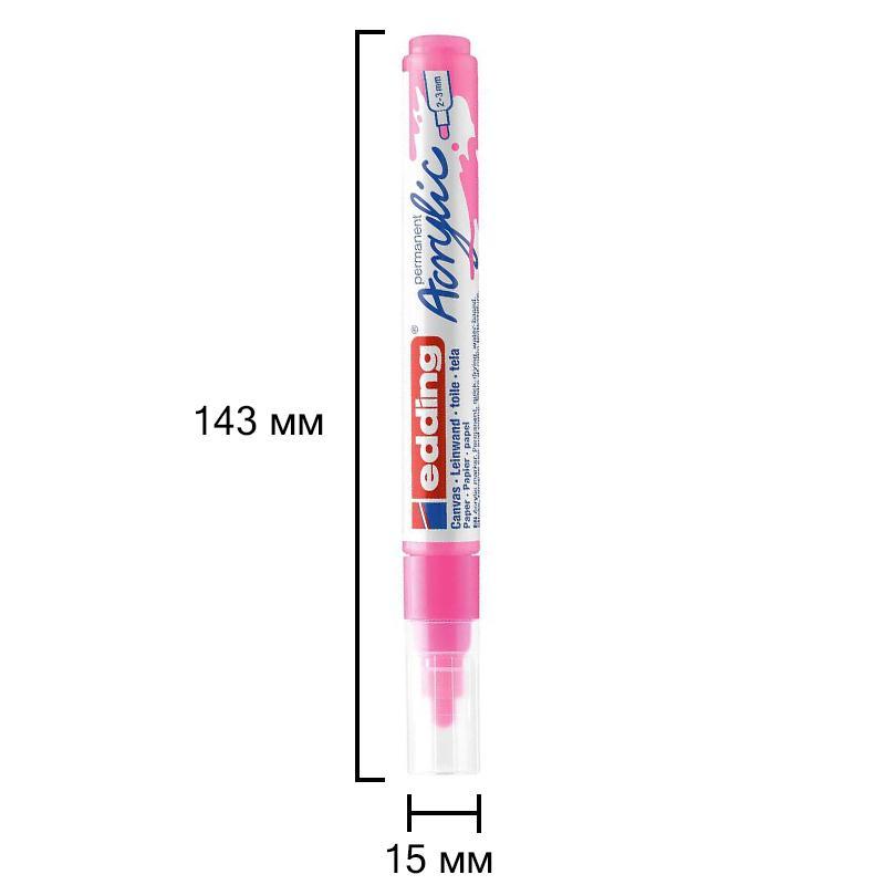 Маркер акриловый Edding 5100/069.кругл.нак. 2-3 мм.Флюор розовый/Neonpink