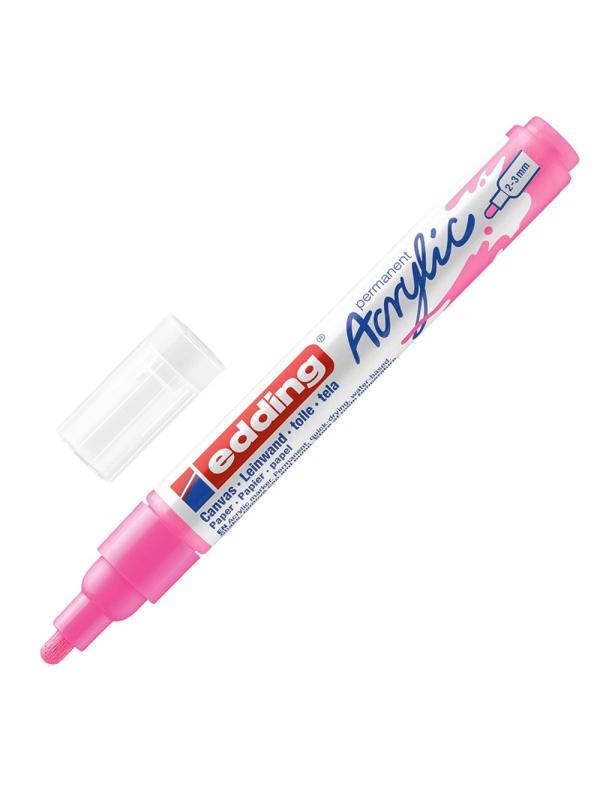 Маркер акриловый Edding 5100/069.кругл.нак. 2-3 мм.Флюор розовый/Neonpink