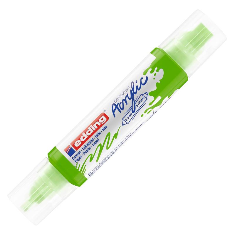 Маркер акриловый двусторонний 3D Edding 5400/927. Цвет Желто-зеленый