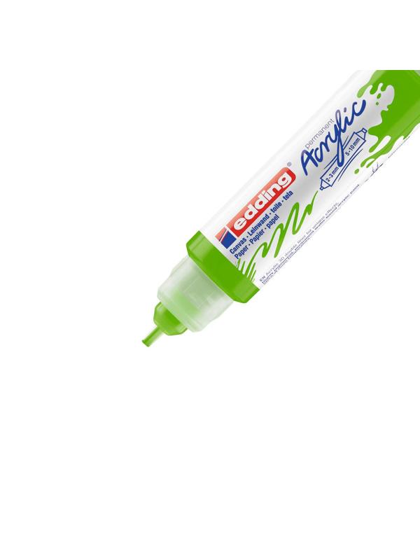 Маркер акриловый двусторонний 3D Edding 5400/927. Цвет Желто-зеленый