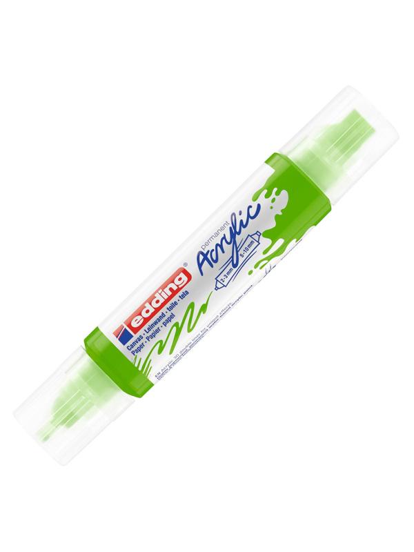 Маркер акриловый двусторонний 3D Edding 5400/927. Цвет Желто-зеленый
