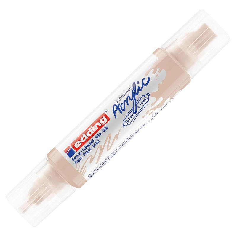 Маркер акриловый двусторонний 3D Edding 5400/255. Телесный/Warm beige