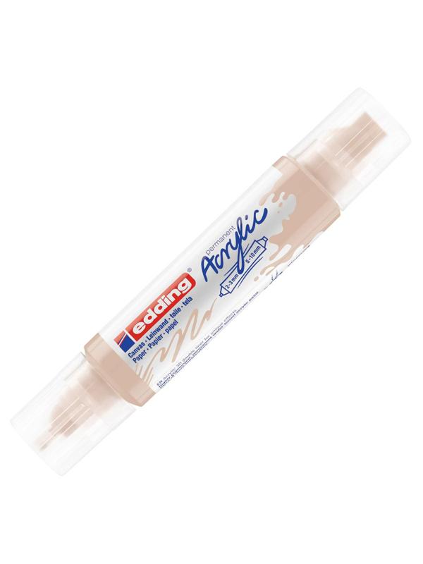 Маркер акриловый двусторонний 3D Edding 5400/255. Телесный/Warm beige