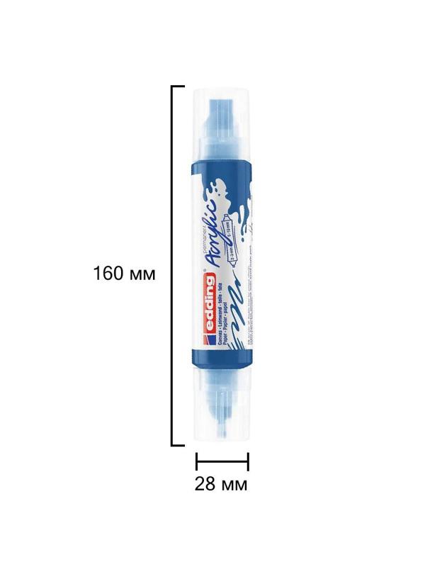 Маркер акриловый двусторон.3D Edding5400/903.Голубая шагаль/Gentian blue