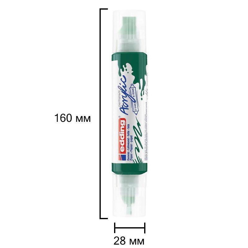 Маркер акриловый двусторонний 3D Edding 5400/904. Цвет Зеленый мох
