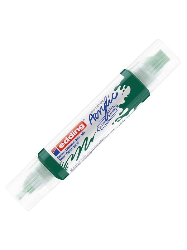 Маркер акриловый двусторонний 3D Edding 5400/904. Цвет Зеленый мох