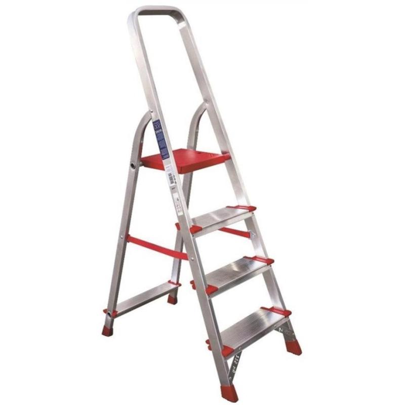 Стремянка алюминиевая усиленная 225 кг 4 ступени (130 мм) Новая Высота
