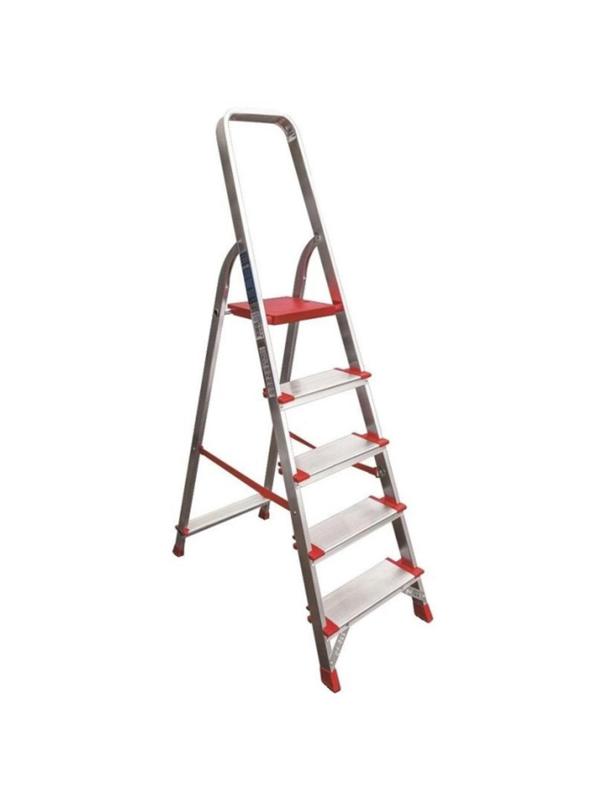 Стремянка алюминиевая усиленная 225 кг 5 ступеней Новая Высота 5110105
