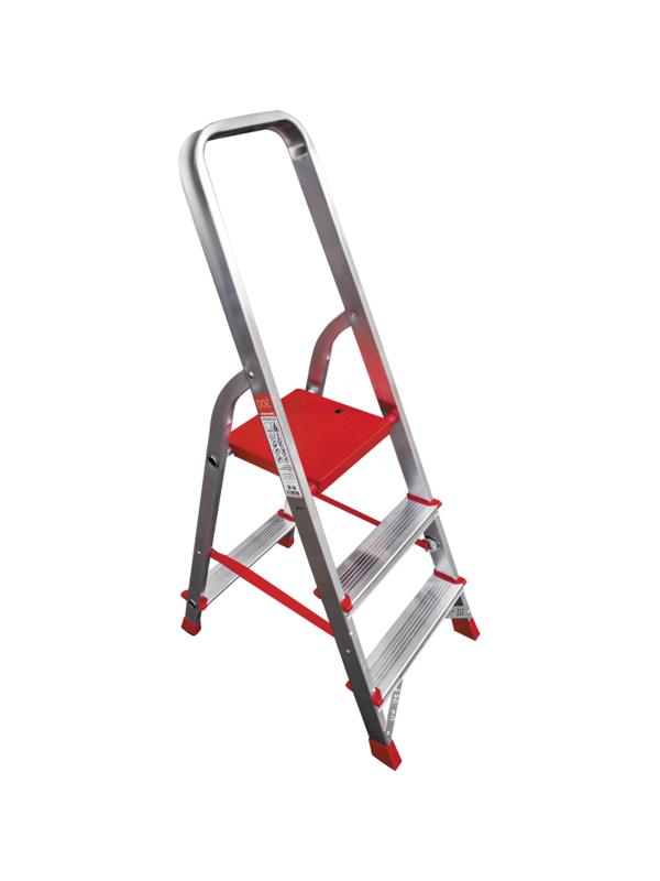 Стремянка алюминиевая усиленная 225 кг 3 ступени, Новая Высота