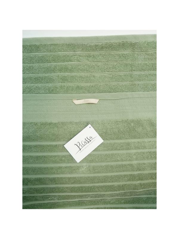 Полотенце махровое 70х130 Страйп оливковый