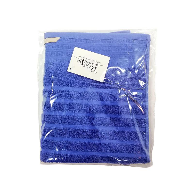 Полотенце махровое 50х90 Страйп васильковый