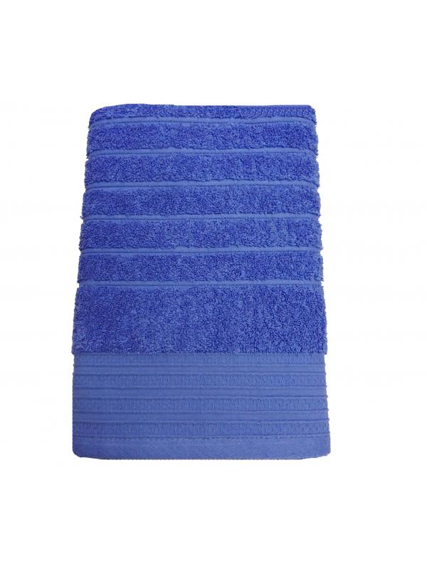 Полотенце махровое 50х90 Страйп васильковый