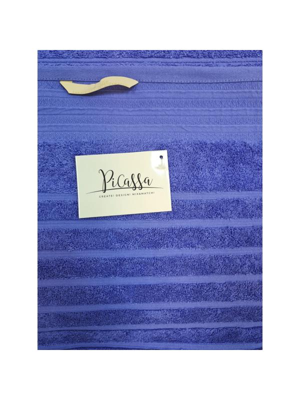 Полотенце махровое 50х90 Страйп васильковый
