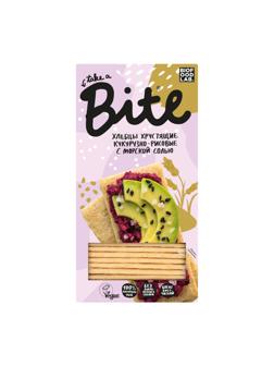 Хлебцы кукурузно-рисовые Bite с морской солью,без глютена,натуральные, 150г