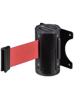 Столбик ограждения TEH_Настенный блок окрашенный с вытяж.лентой 3м красный