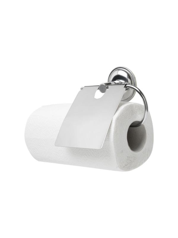 Держатель для полотенец бытовых металл хромированный  c крышкой