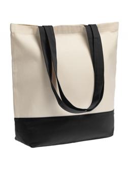 Сумка для покупок на молнии Shopaholic Zip, неокрашенная с черным 11683.30