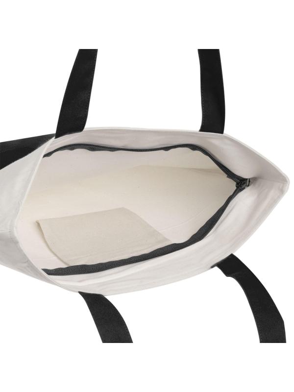 Сумка для покупок на молнии Shopaholic Zip, неокрашенная с черным 11683.30