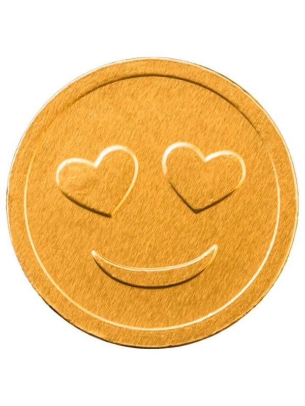 Шоколадная монета Смайлик 6гх50шт (300г) а банке  0026