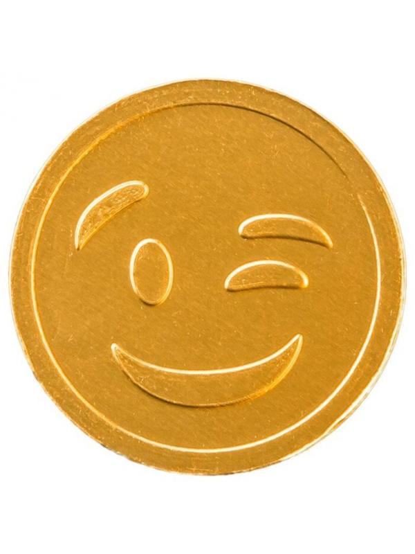 Шоколадная монета Смайлик 6гх50шт (300г) а банке  0026