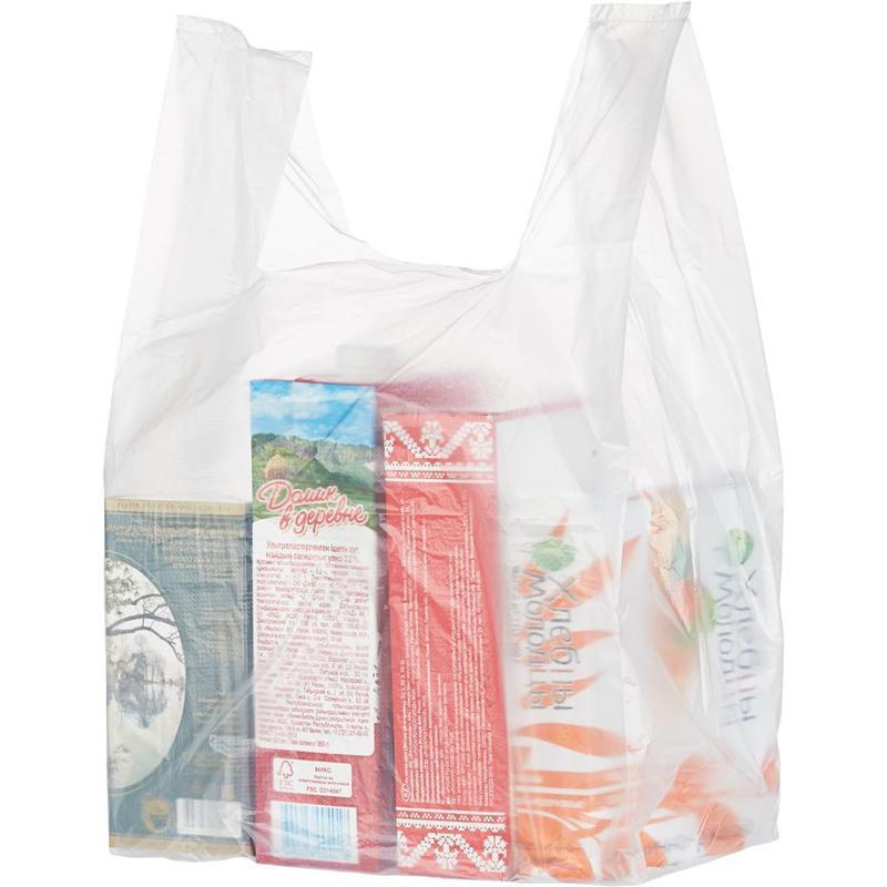 Пакет-майка ПНД 24+12х44 12мкм 90 шт./уп. Белая Эконом