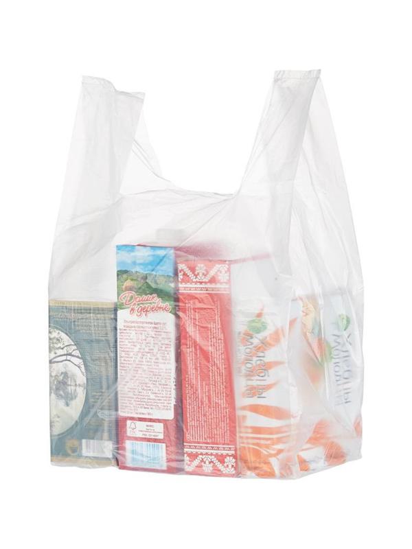 Пакет-майка ПНД 24+12х44 12мкм 90 шт./уп. Белая Эконом