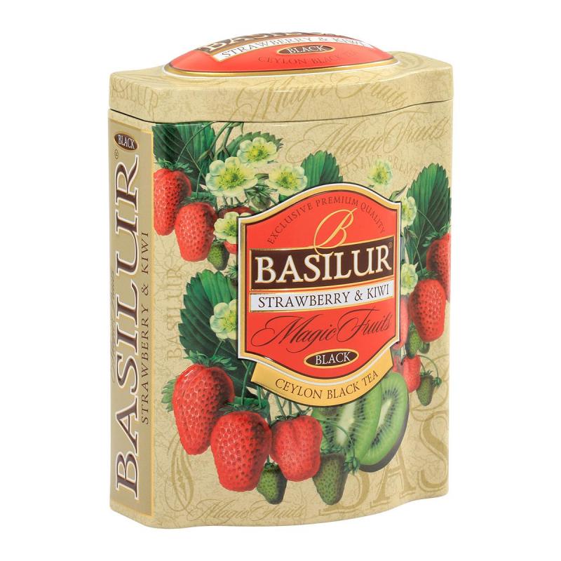 Чай Basilur ВОЛШЕБНЫЕ ФРУКТЫ Клубника и киви 100г ж/б 70229-02