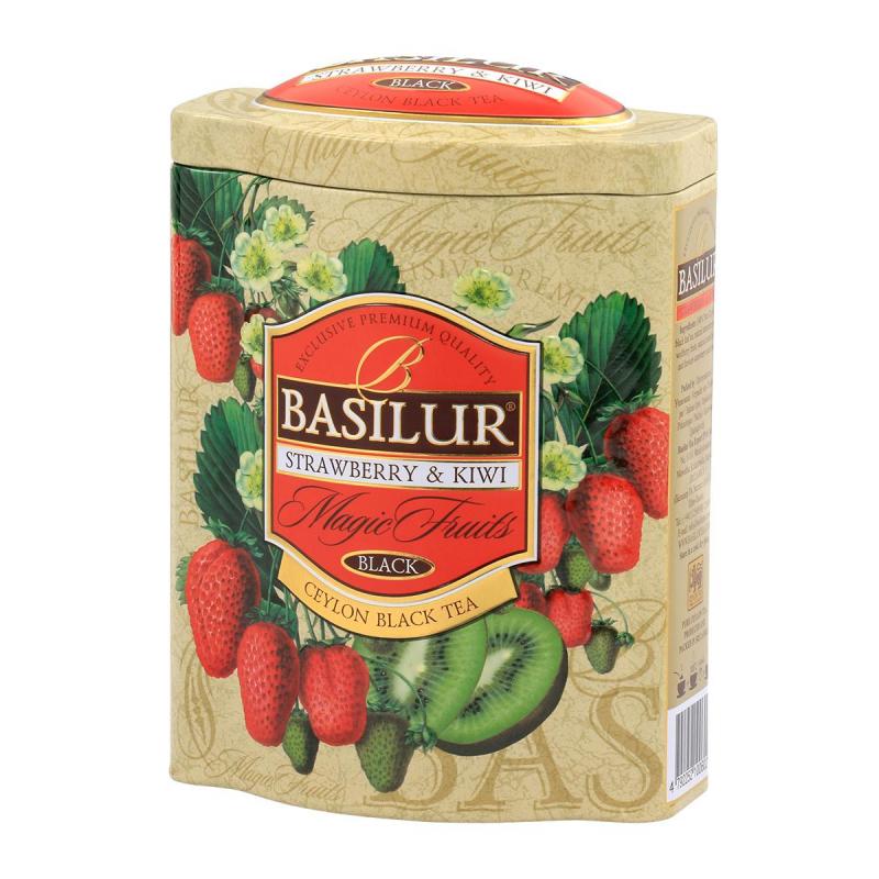 Чай Basilur ВОЛШЕБНЫЕ ФРУКТЫ Клубника и киви 100г ж/б 70229-02