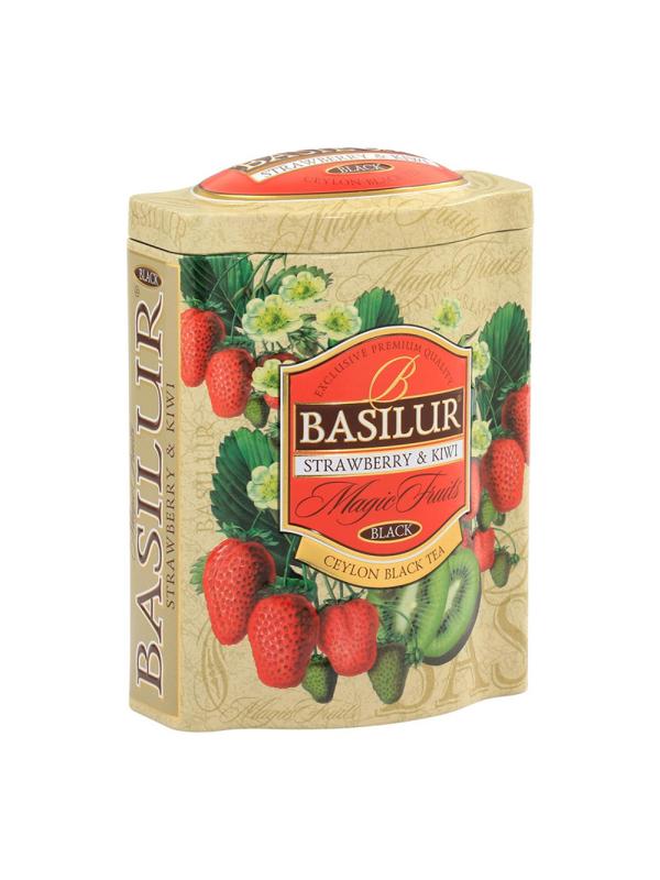 Чай Basilur ВОЛШЕБНЫЕ ФРУКТЫ Клубника и киви 100г ж/б 70229-02