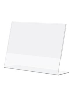 Ценникодержатель настольный L-образный для ценника 40х30, ПЭТ, 100 шт./уп