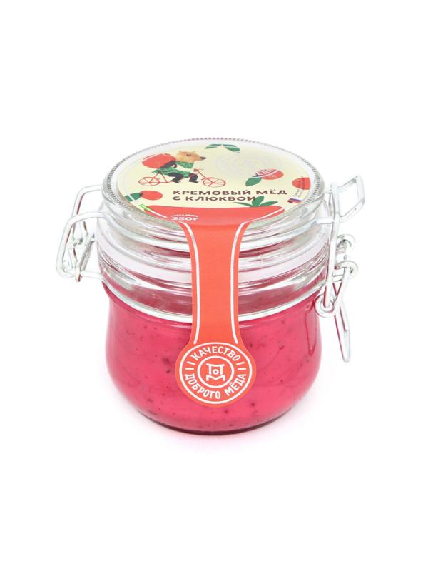 Крем-мед с клюквой 250гр