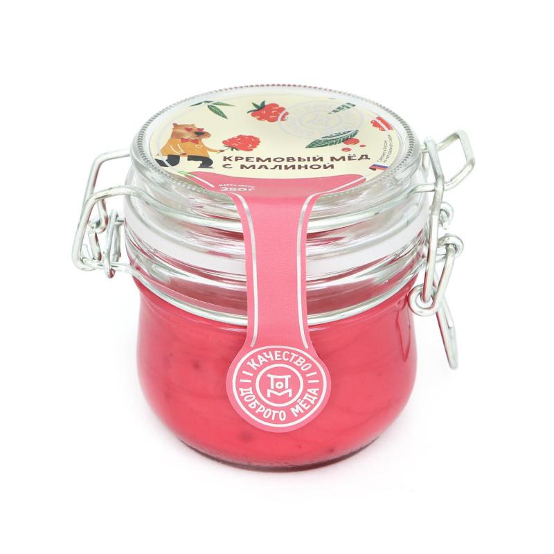 Крем-мед с малиной 250гр