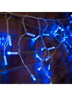 Гирлянда светодиодная Айсикл (бахрома) 76, 2,4х0,6м, 230В, синие, 255-033-6