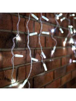 Гирлянда светодиодная Айсикл(бахрома) 152, 4,8х0,6 м, 230В, белый 255-137-6